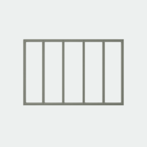 baie vitrée fixe 5 vantaux