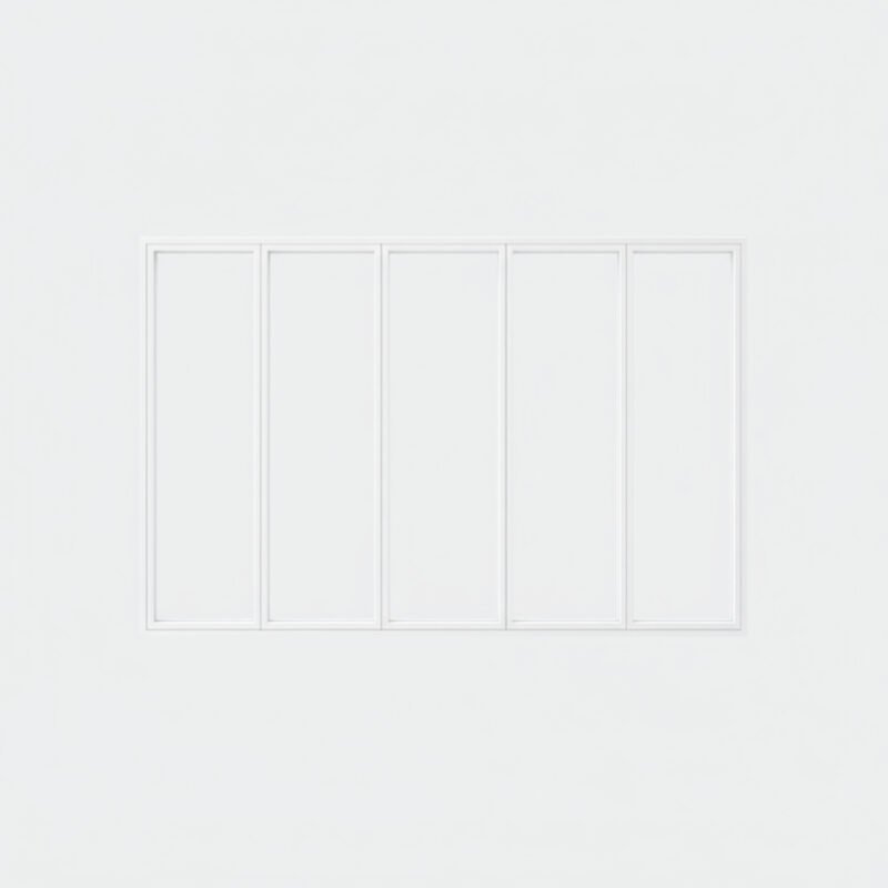 baie vitrée fixe 5 vantaux pvc