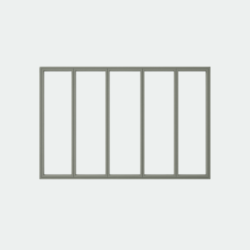 baie vitrée fixe 5 vantaux