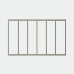 baie vitrée fixe 6 vantaux