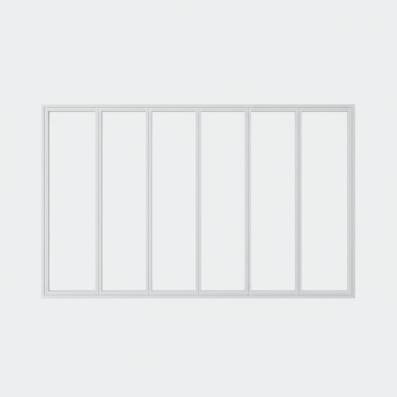 baie vitrée fixe 6 vantaux pvc