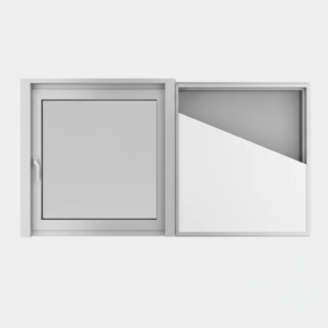 Fenêtre coulissante à galandage alu gamme 1 vantail - 1 rail