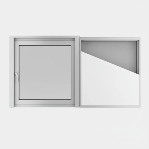 Fenêtre coulissante à galandage alu gamme 1 vantail - 1 rail