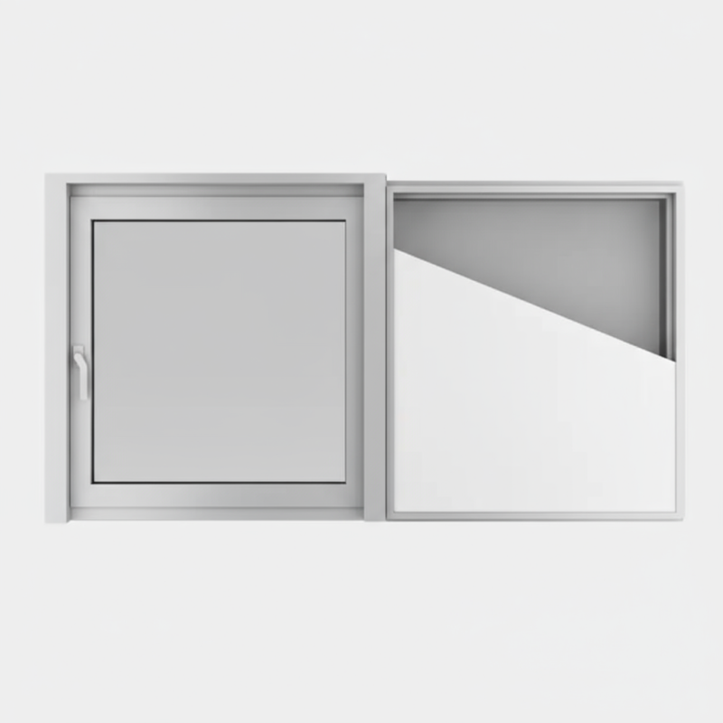 Fenêtre coulissante à galandage alu gamme 1 vantail - 1 rail