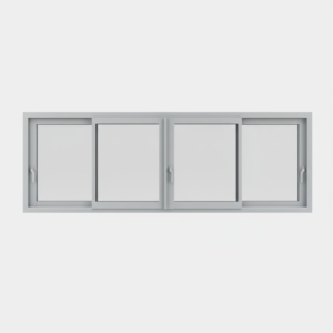 Fenêtre coulissante alu gamme 4 vantaux - 2 rails