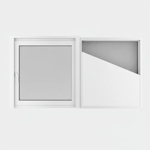 Fenêtre coulissante galandage ALU gamme Titans Galandage 1 vantail - 1 rail