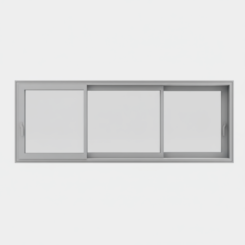 Fenêtre coulissante alu gamme 3 vantaux - 3 rails