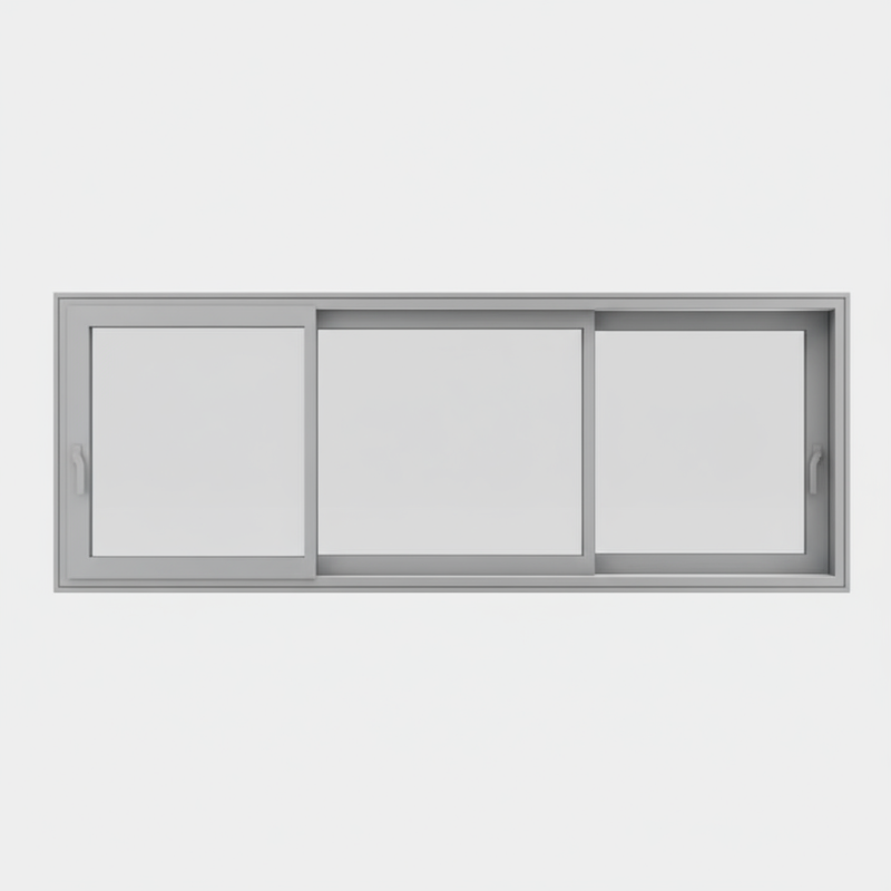 Fenêtre coulissante alu gamme 3 vantaux - 3 rails