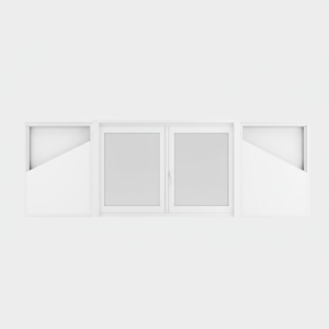 Fenêtre coulissante à galandage PVC 2 vantaux - 1 rail