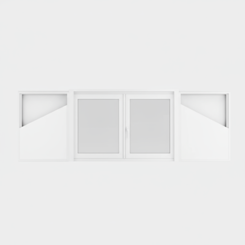 Fenêtre coulissante à galandage PVC 2 vantaux - 1 rail