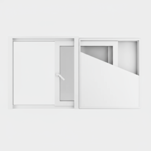 Fenêtre coulissante galandage ALU gamme Titans Galandage 1 vantail - 1 rail