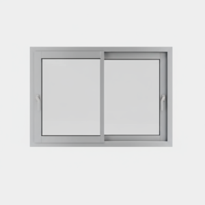 Fenêtre coulissante alu gamme 2 vantaux – 2 rails