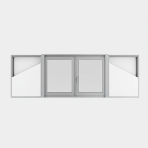 Fenêtre coulissante à galandage alu gamme 2 vantaux - 1 rail