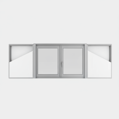 Fenêtre coulissante à galandage alu gamme 2 vantaux - 1 rail