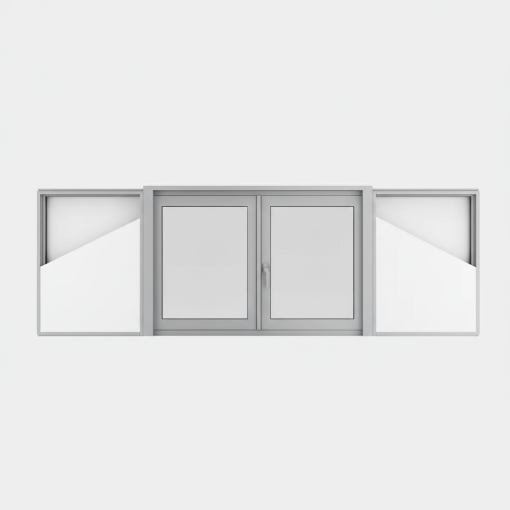 Fenêtre coulissante à galandage aluminium Schüco ASS 39 SC, 2 vantaux sur 1 rail