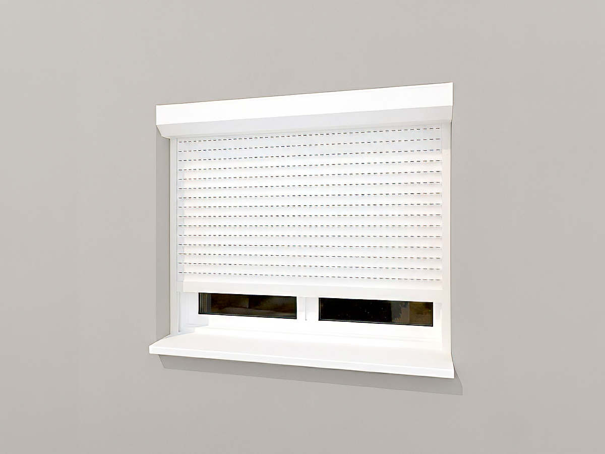 Volet roulant rénovation — coffre extérieur visible